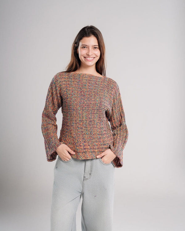 Purple Thread Boxy Sweater