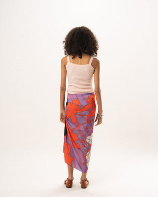 Purple Wild Clay Satin Flowy Wrap Flowy Wraps IN YOUR SHOE 