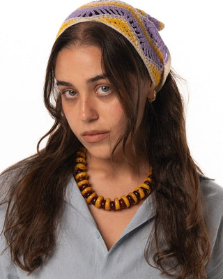 Purple Zigzag Crochet Bandana Bandana IN YOUR SHOE 