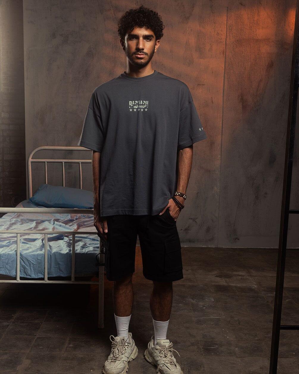 Rashash Printed Oversized Tee Printed Oversized Tees In Your Shoe X SHAHID 