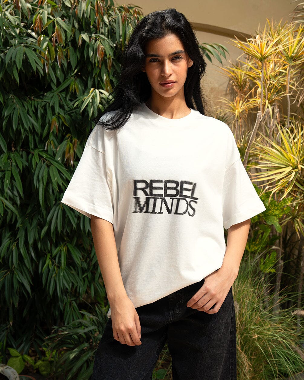 Rebel Minds Oversized Tee Printed Oversized Tees IN YOUR SHOE S 