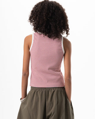 Red & Pink Striped Tank Top Tank Tops IN YOUR SHOE L 