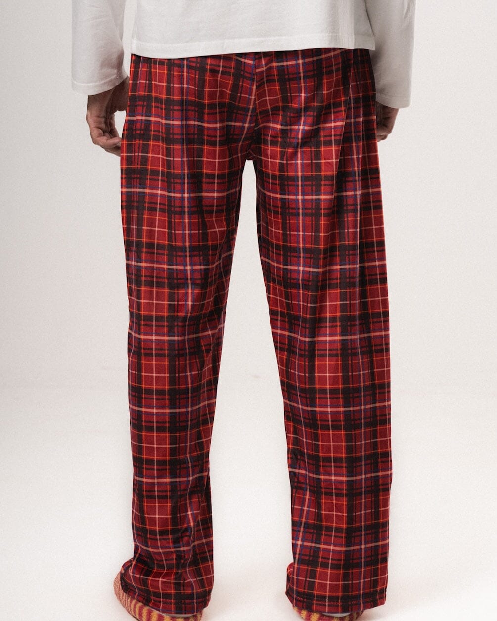 Red Plaid Fluffy Pjoys Fluffy Pjoys IN YOUR SHOE XL 