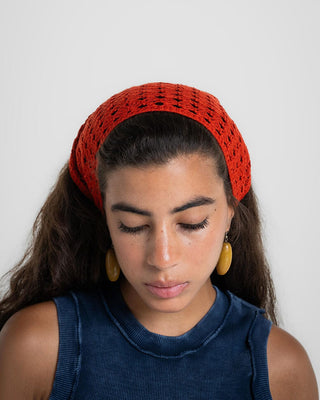 Red Raw Crochet Bandana Bandana IN YOUR SHOE 