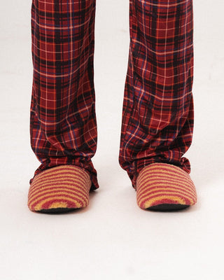 Red Striped Pantoufle Footwear IN YOUR SHOE 