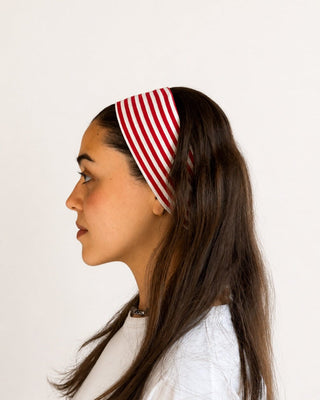 Red & White Striped Headband Headband IN YOUR SHOE 