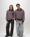 Retro Berry Striped Boxy Rugby Polo