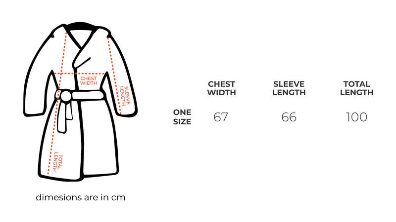Cancel Plans Robe size chart