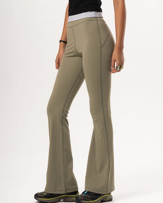 Sage Green Flared Leggings Leggings IN YOUR SHOE M 