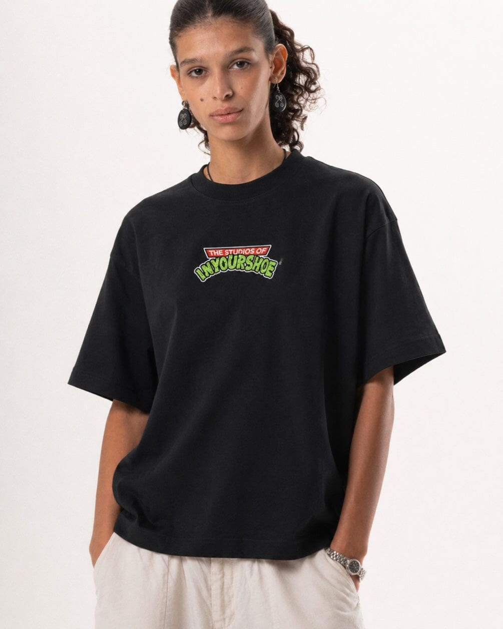 Save The Turtles Boxy Tee Printed Boxy Tee IN YOUR SHOE M Black 