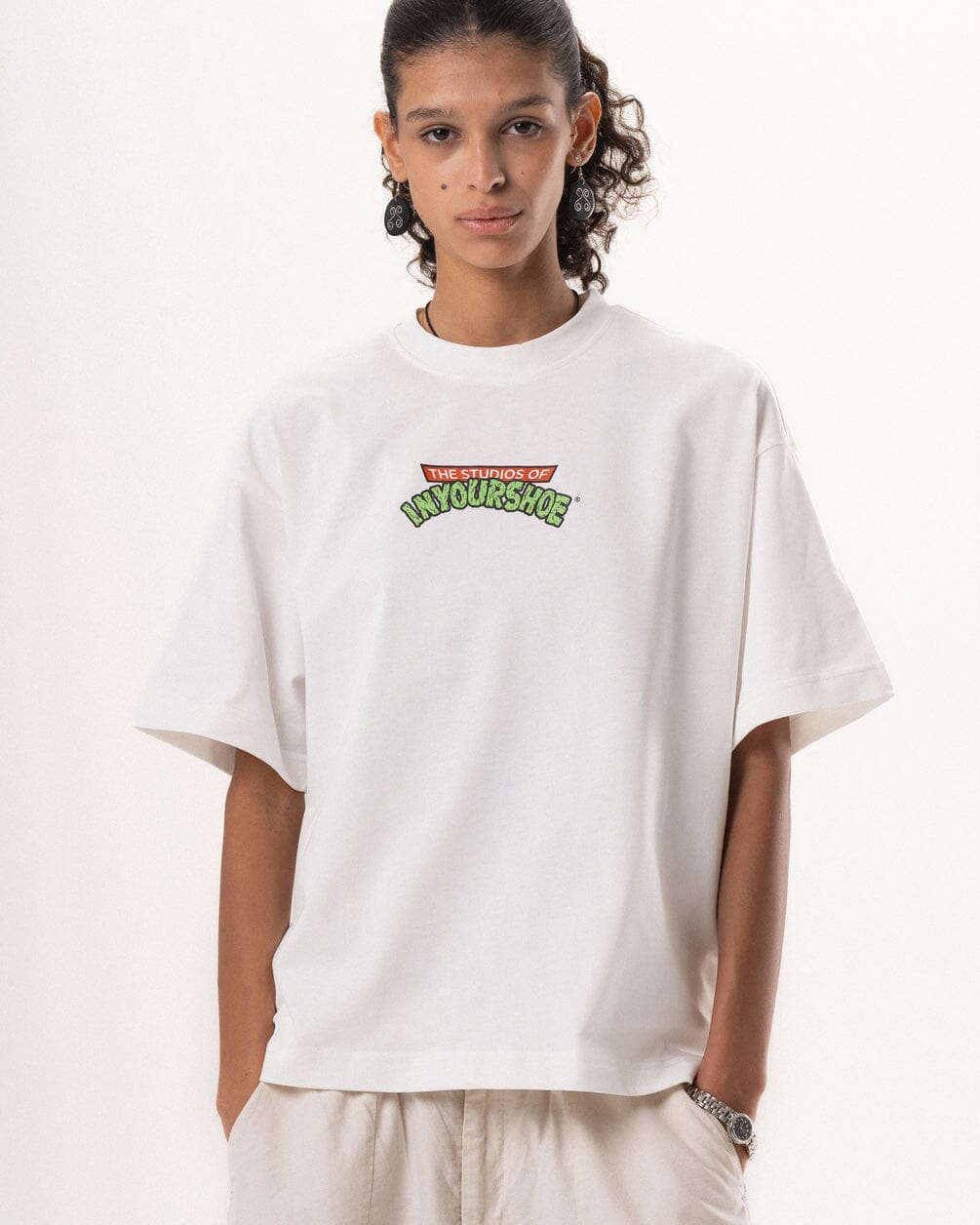Save The Turtles Boxy Tee Printed Boxy Tee IN YOUR SHOE M White 
