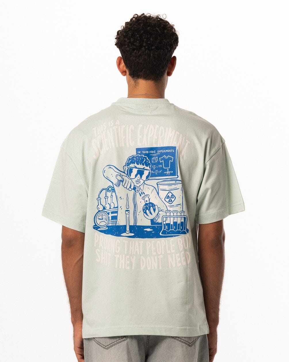 Scientific Experiment Oversized Tee Printed Oversized Tees IN YOUR SHOE L 