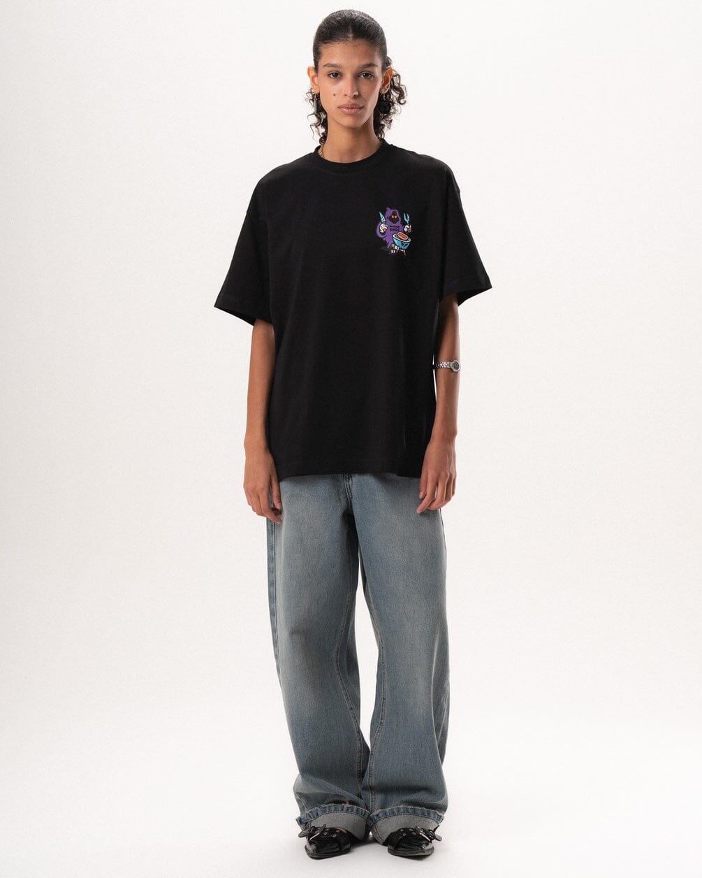 Serial Griller Oversized Tee Printed Oversized Tees IN YOUR SHOE XL Black 