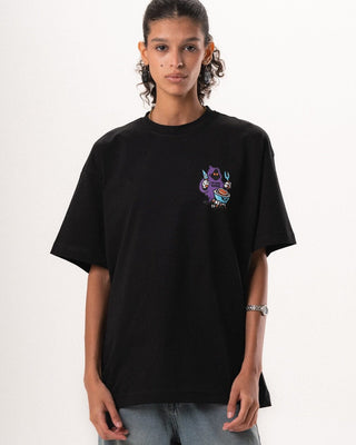 Serial Griller Oversized Tee Printed Oversized Tees IN YOUR SHOE L Black 