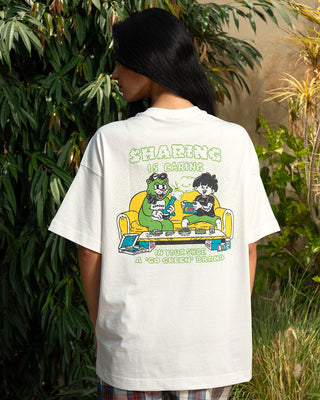 Sharing Is Caring Oversized Tee Printed Oversized Tees IN YOUR SHOE 