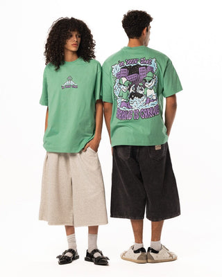 Sharing Is Caring PT.2 Oversized Tee Printed Oversized Tees IN YOUR SHOE S 