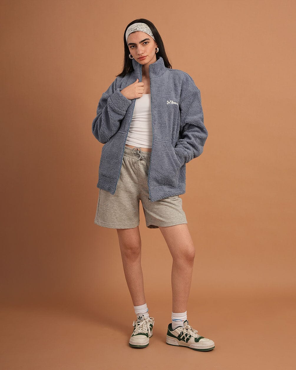 Sky Blue Fleece Jacket Fleece Jacket IN YOUR SHOE S 