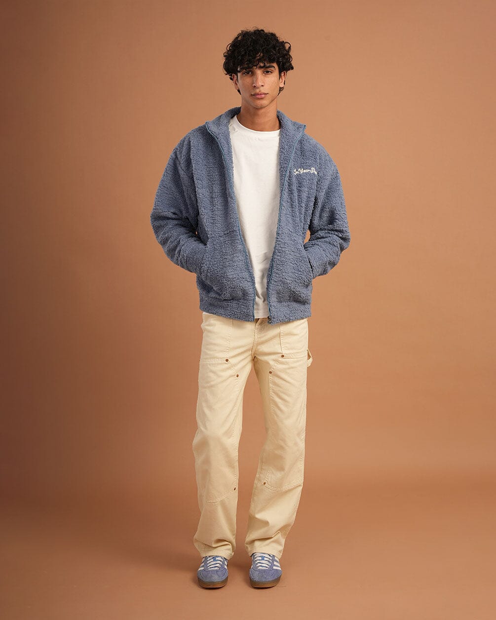 Sky Blue Fleece Jacket Fleece Jacket IN YOUR SHOE M 