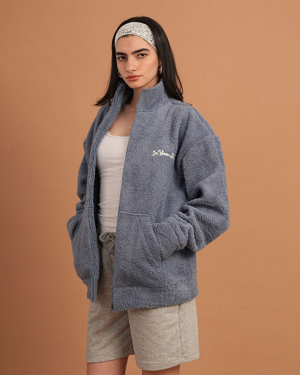 Sky Blue Fleece Jacket Fleece Jacket IN YOUR SHOE 