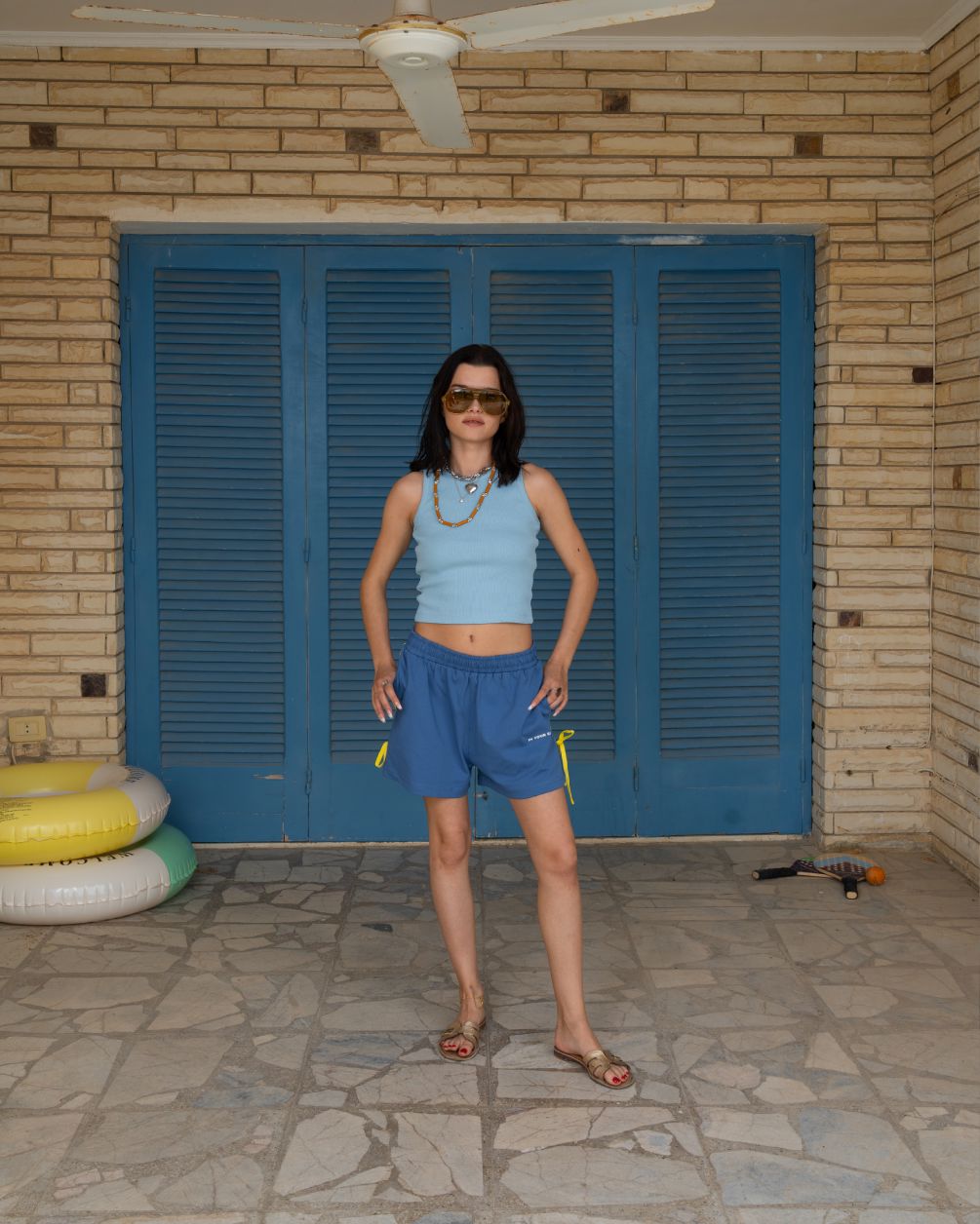 Sky Blue Tank Top Tank Tops IN YOUR SHOE L 