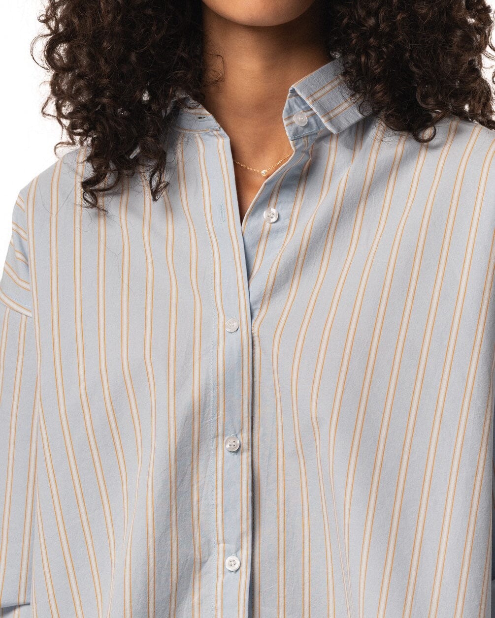 Skyblue Striped Oversized Shirt Oversized Shirts IN YOUR SHOE XL 