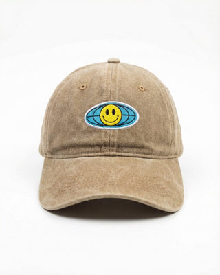 Smiley Globe Washed Cap Washed Cap IN YOUR SHOE 