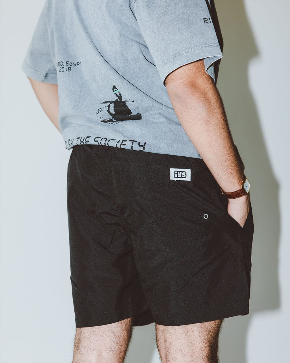 Solid Black Swim Shorts Swim Shorts IN YOUR SHOE M 