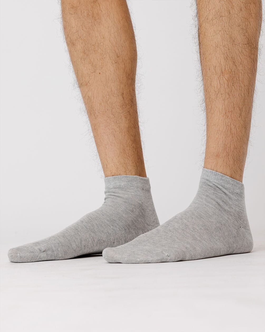 Solid Grey Short Socks Short Socks In Your Shoe 