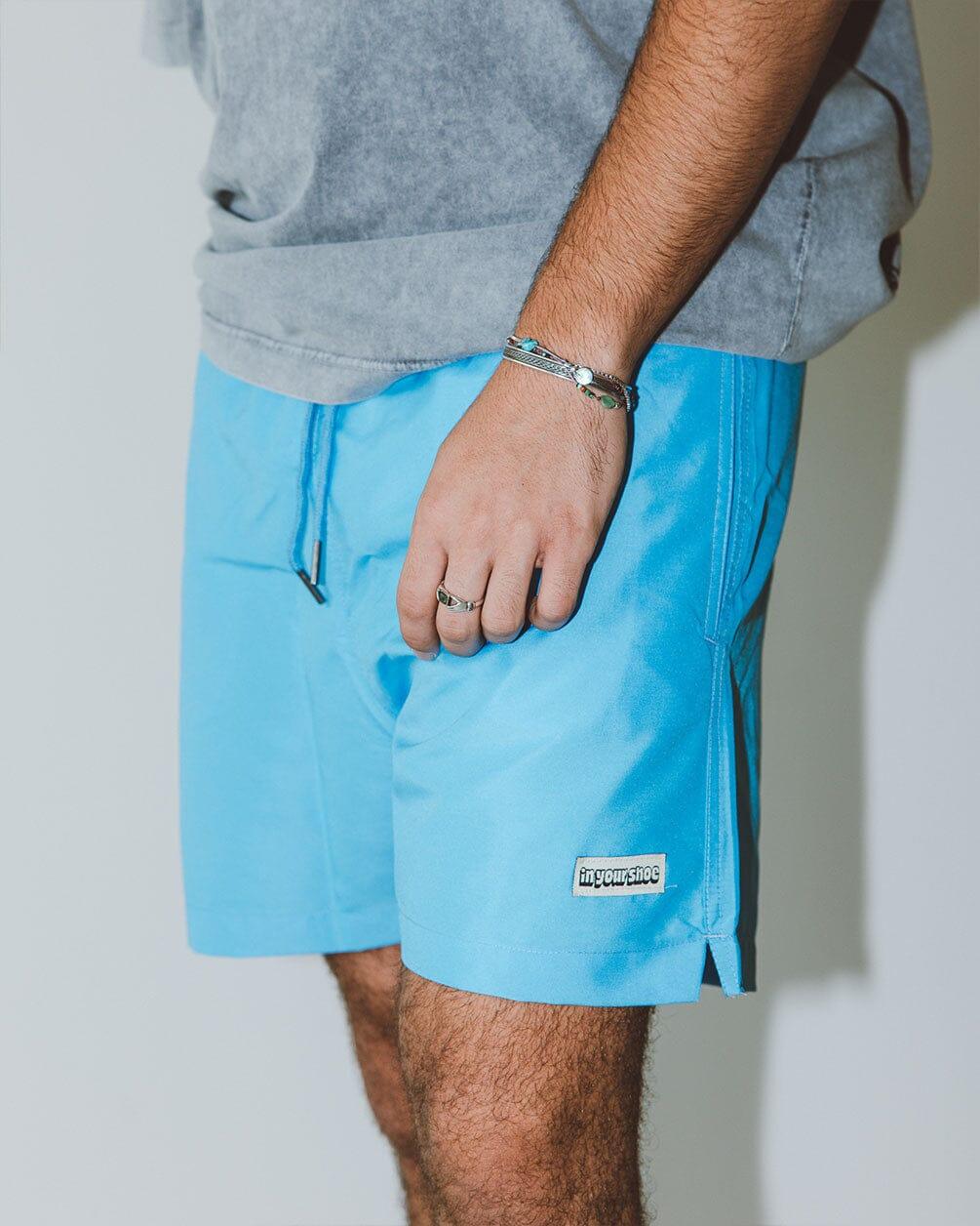 Solid Turquoise Swim Shorts Swim Shorts IN YOUR SHOE S 