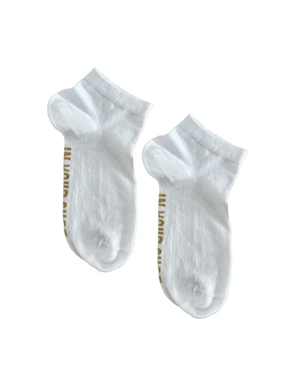 Solid White (Short Socks) Short Socks In Your Shoe 