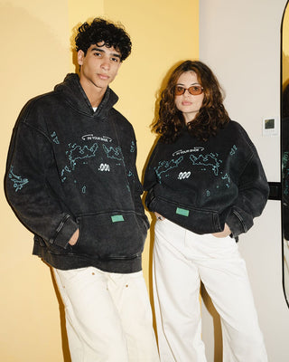 Stimulated Consciousness Washed Hoodie Acid Washed Hoodies IN YOUR SHOE 