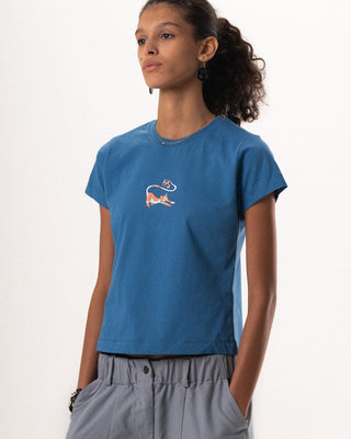 Stretching Cat Loose Fit Baby Tee Baby Tees IN YOUR SHOE 