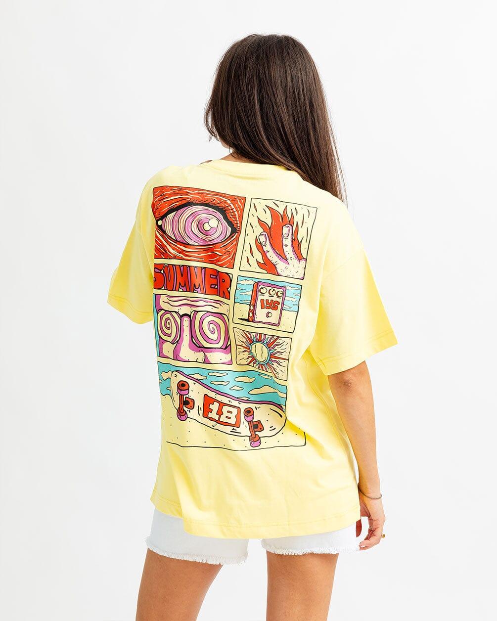 Summer Skate Printed Oversized Tee Printed Oversized Tees IN YOUR SHOE XL 