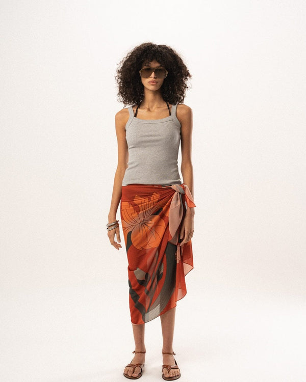 Summer Sorbet Chiffon Flowy Wrap