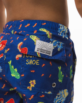 Swimming With The Fishes Kids Swim Shorts Kids Swim Shorts IN YOUR SHOE 10-11 