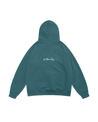 Teal Basic Heavy Oversized Hoodie Plain Hoodies IN YOUR SHOE 
