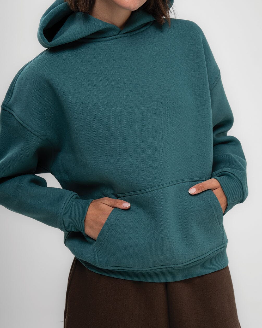Teal Basic Heavy Oversized Hoodie Plain Hoodies IN YOUR SHOE 