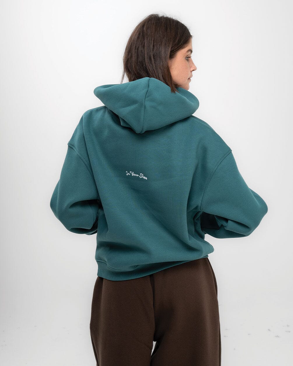 Teal Basic Heavy Oversized Hoodie Plain Hoodies IN YOUR SHOE 