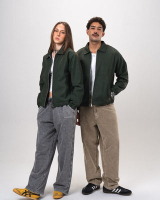 Teal Embroidered Oversized Leather Jacket Leather Jacket IN YOUR SHOE S 