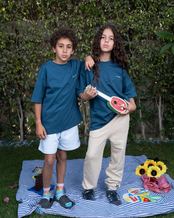 Teal Oversized Kids Tee