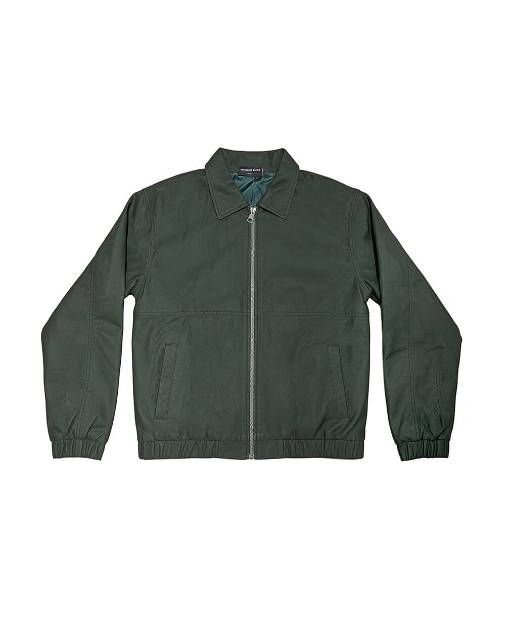 Teal Printed Oversized Leather Jacket Leather Jacket IN YOUR SHOE S 