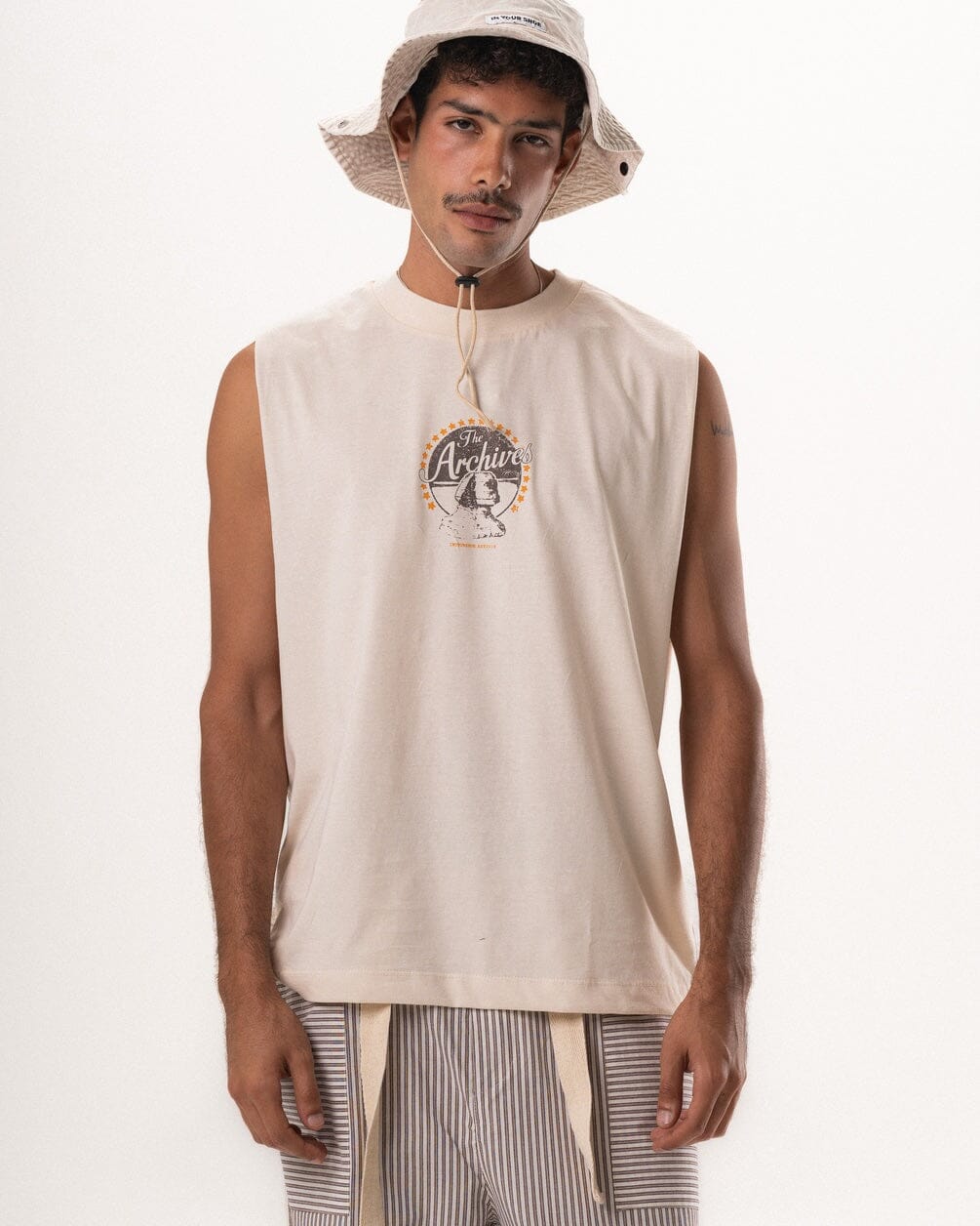 The Archives Sphinx Sleeveless Tee Sleeveless Tees IN YOUR SHOE L 