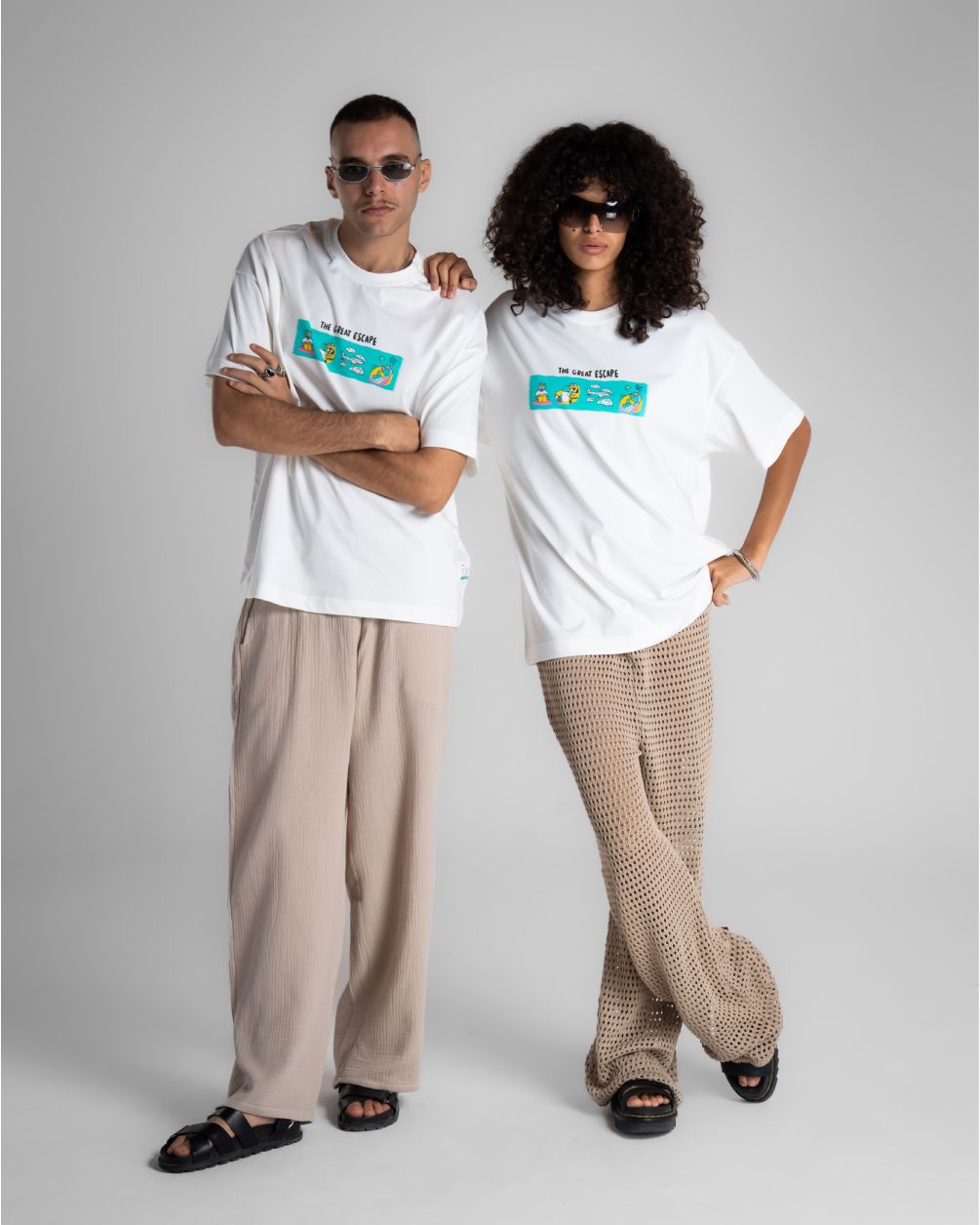The Great Escape Oversized Tee Printed Oversized Tees IN YOUR SHOE S 