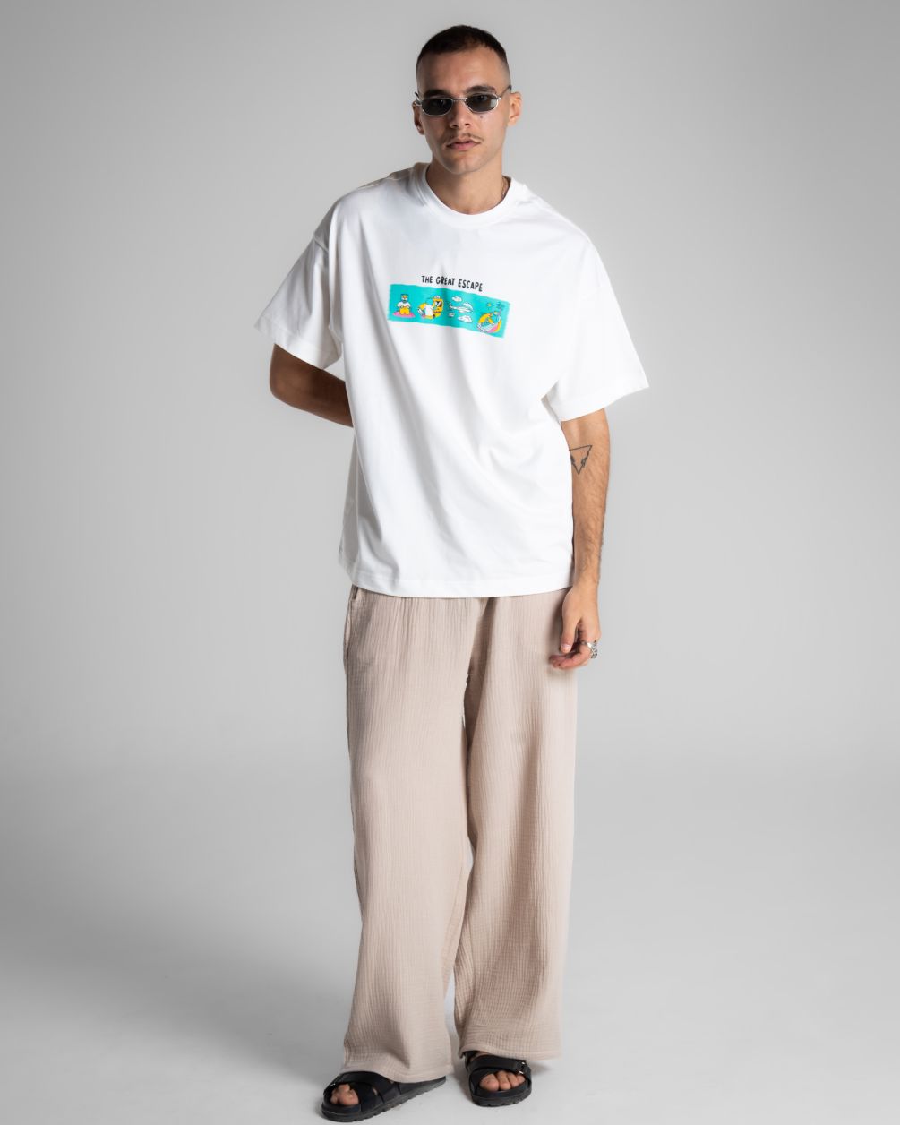 The Great Escape Oversized Tee Printed Oversized Tees IN YOUR SHOE 