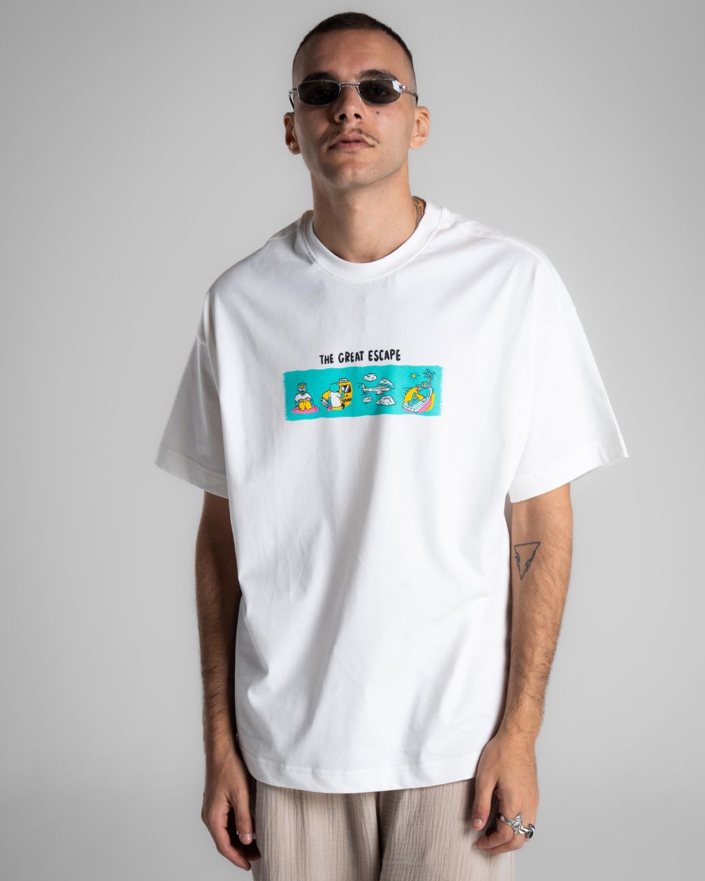 The Great Escape Oversized Tee Printed Oversized Tees IN YOUR SHOE 