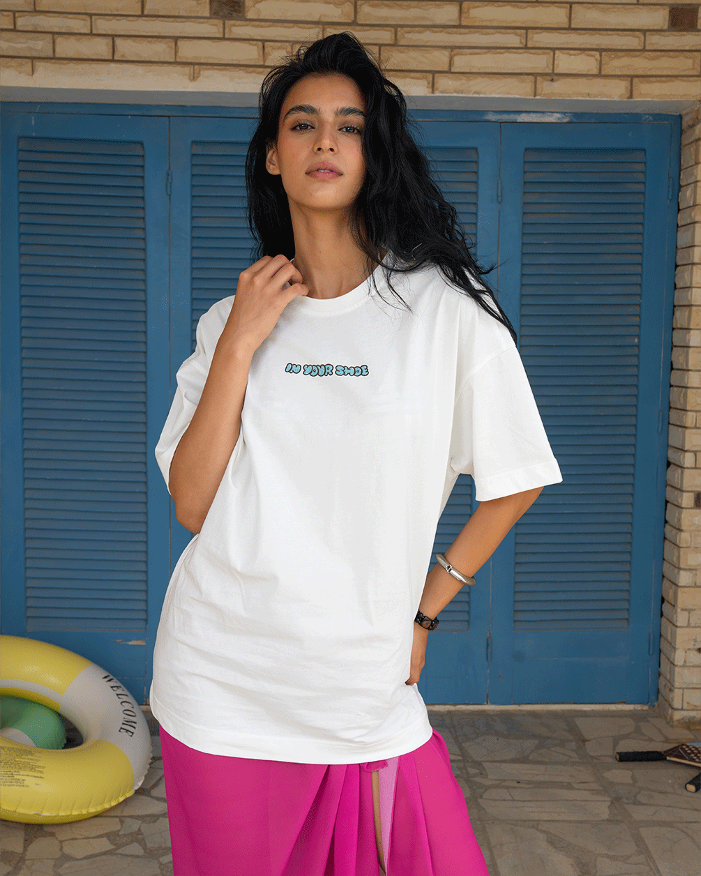 Tragedy Printed Oversized Tee Printed Oversized Tees IN YOUR SHOE 