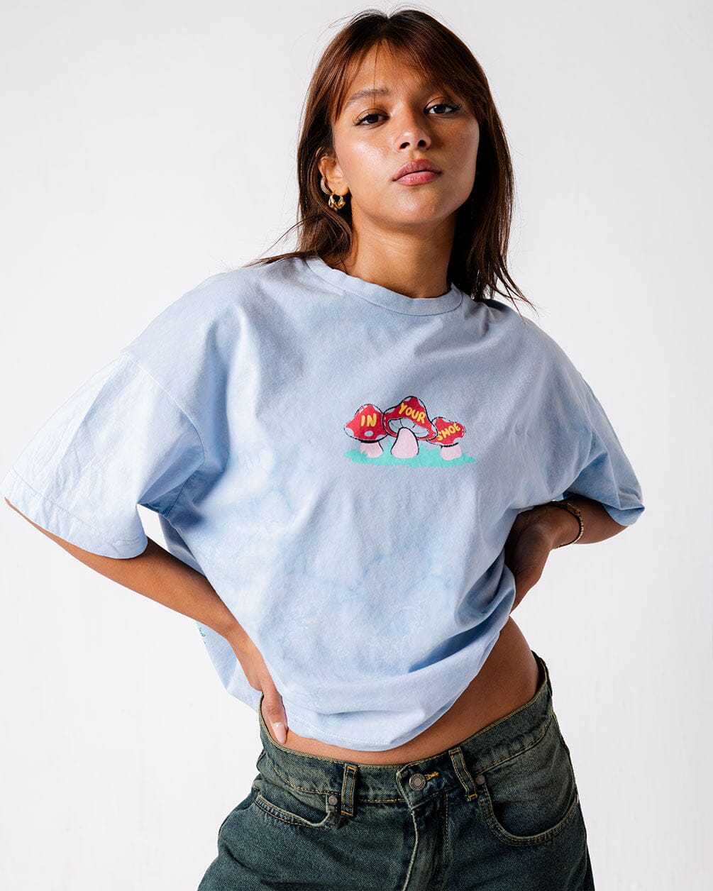 Trippin Thru Cropped Tee Statement Cropped Tee IN YOUR SHOE S 