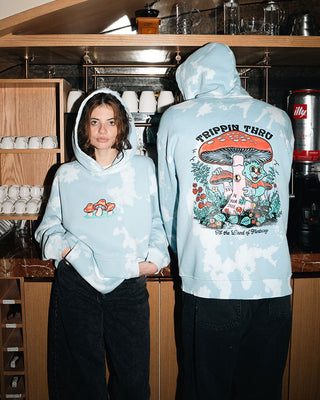 Trippin Tie Dye Hoodie Acid Washed Hoodies IN YOUR SHOE M 