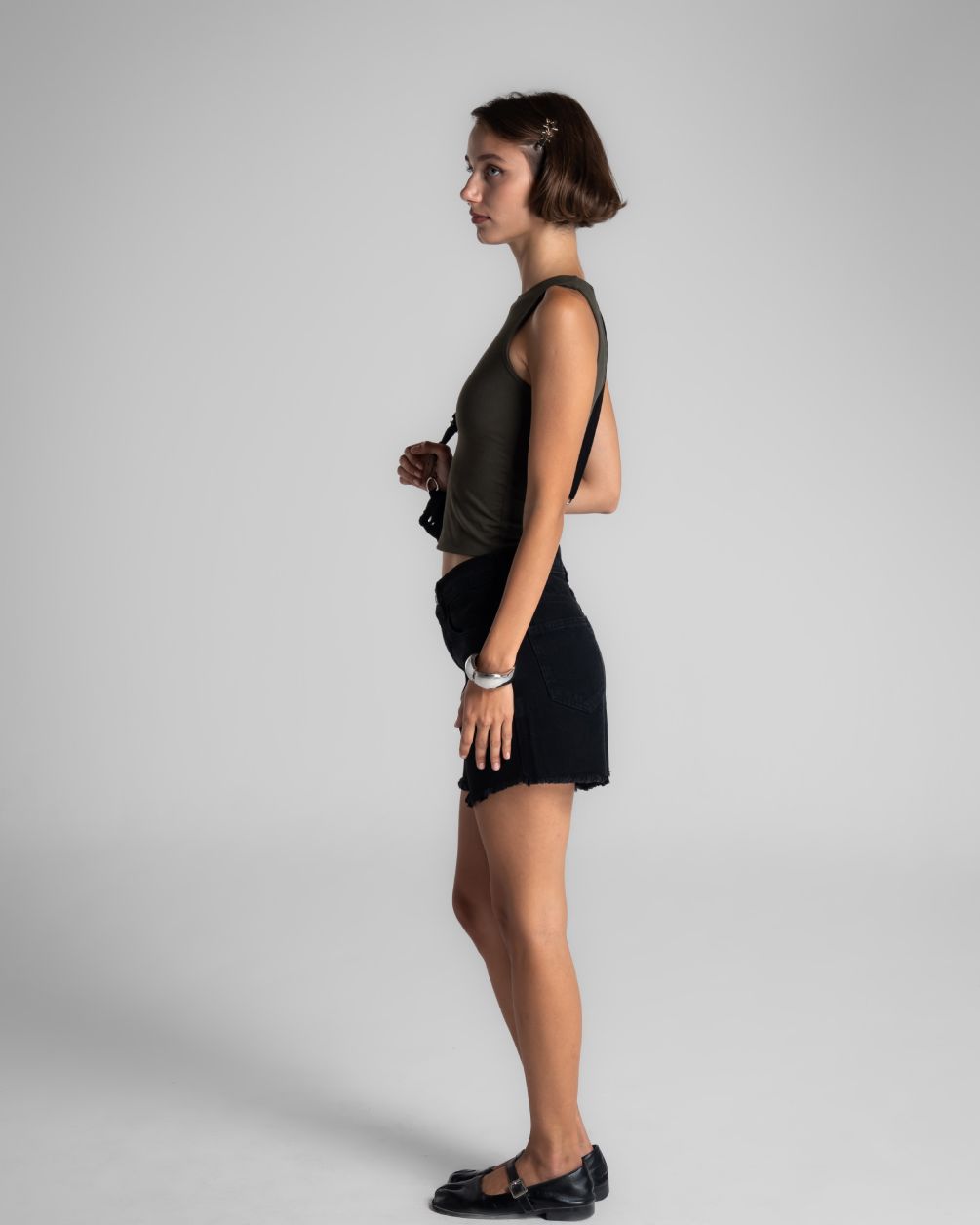 Unfinished Black Denim Shorts Denim Short IN YOUR SHOE 