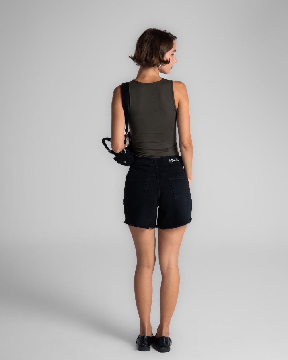 Unfinished Black Denim Shorts Denim Short IN YOUR SHOE 